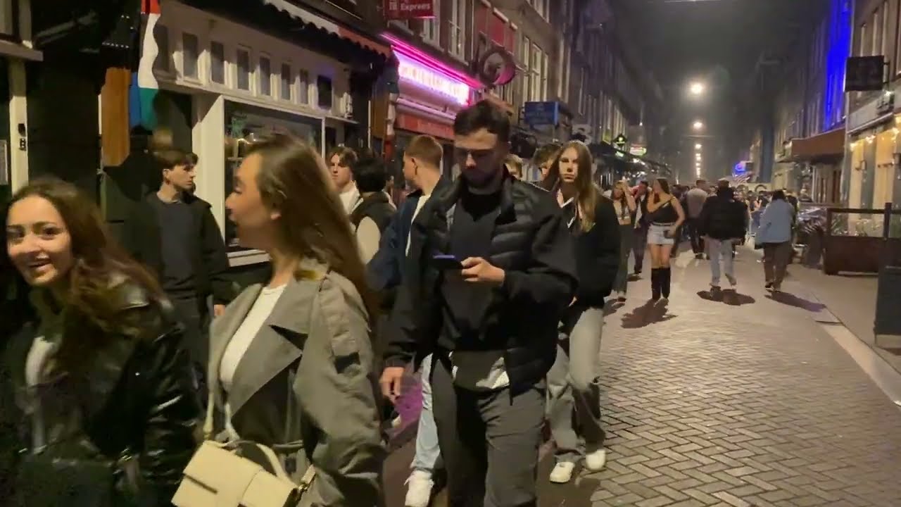 Поздний вечер в Амстердаме Ночная Жизнь Города 2024