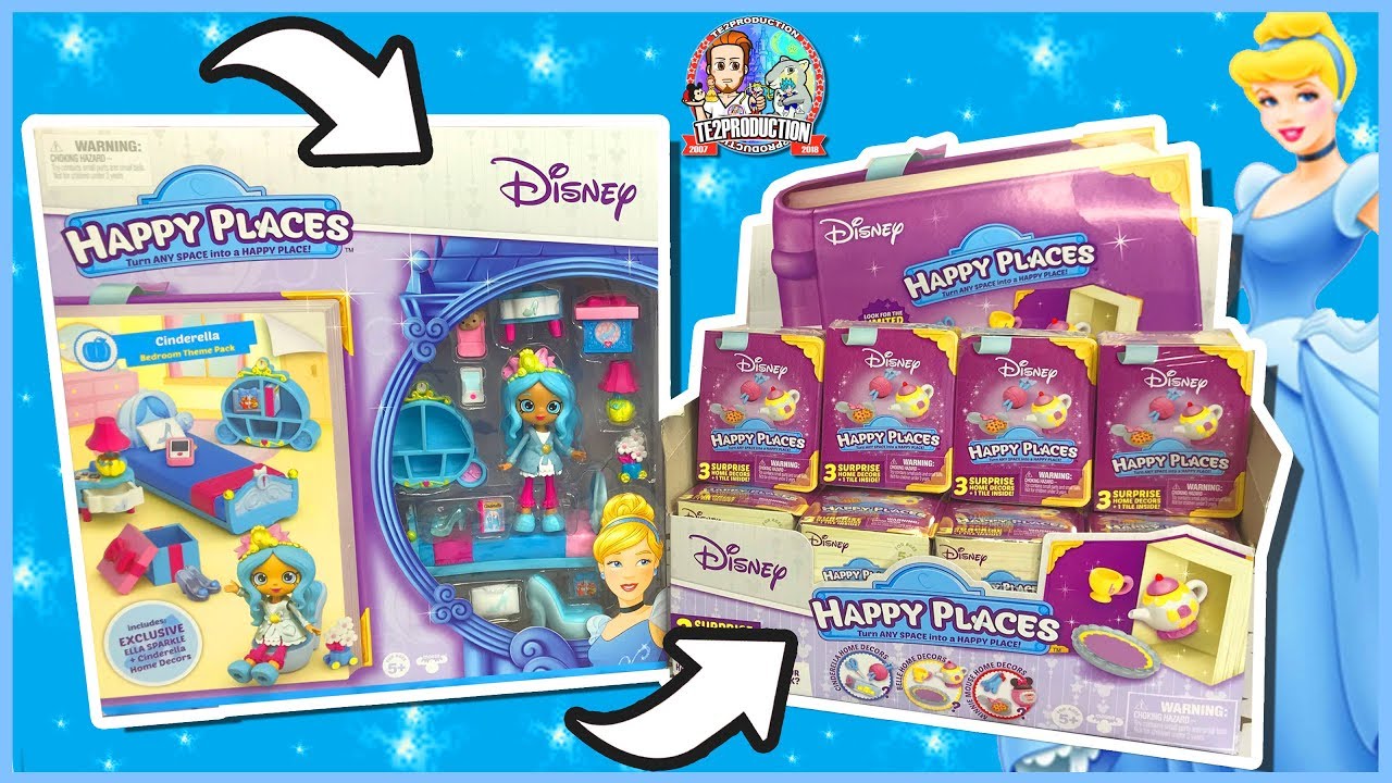 DISNEY HAPPY PLACES PLAYSET CHAMBRE CENDRILLON & BOOSTERS SHOPKINS