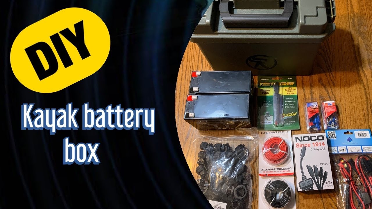 DIY battery box to power kayak accessories.