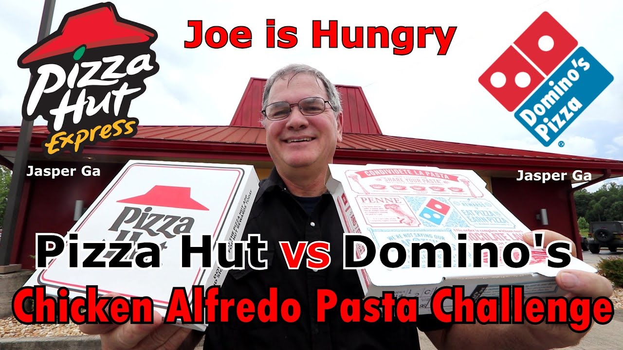 Pizza Hut Tuscani® VS Domino's Chicken Alfredo Pasta Challenge -Taste Test | Joe is Hungry 🐔🧀