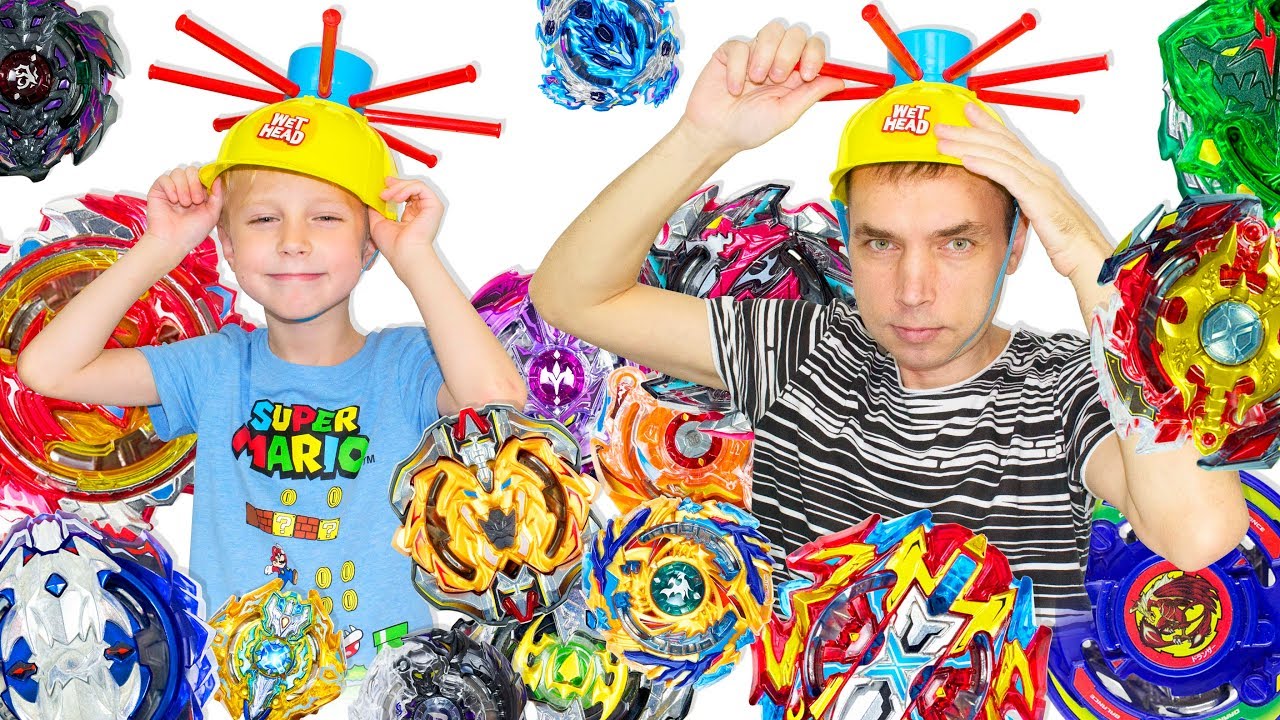Beyblade Burst. Почему Алеша и Папа играют мокрыми в Бейблэйд Берст? Крутой Челлендж.