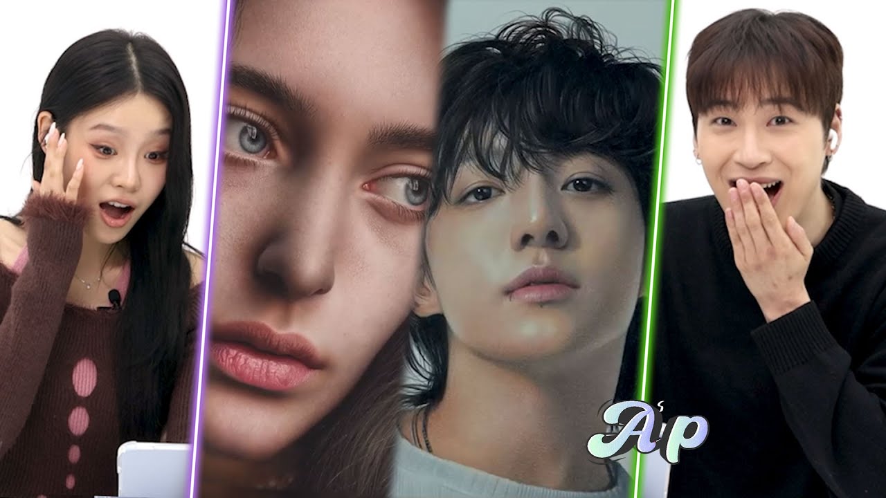 BTS на холсте?! Трогательная реакция корейской пары на реалистическую картину ｜asopo