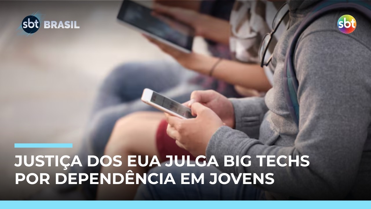 Dependência digital: EUA julgam big techs por provocar vício de jovens em redes sociais | #SBTBrasil