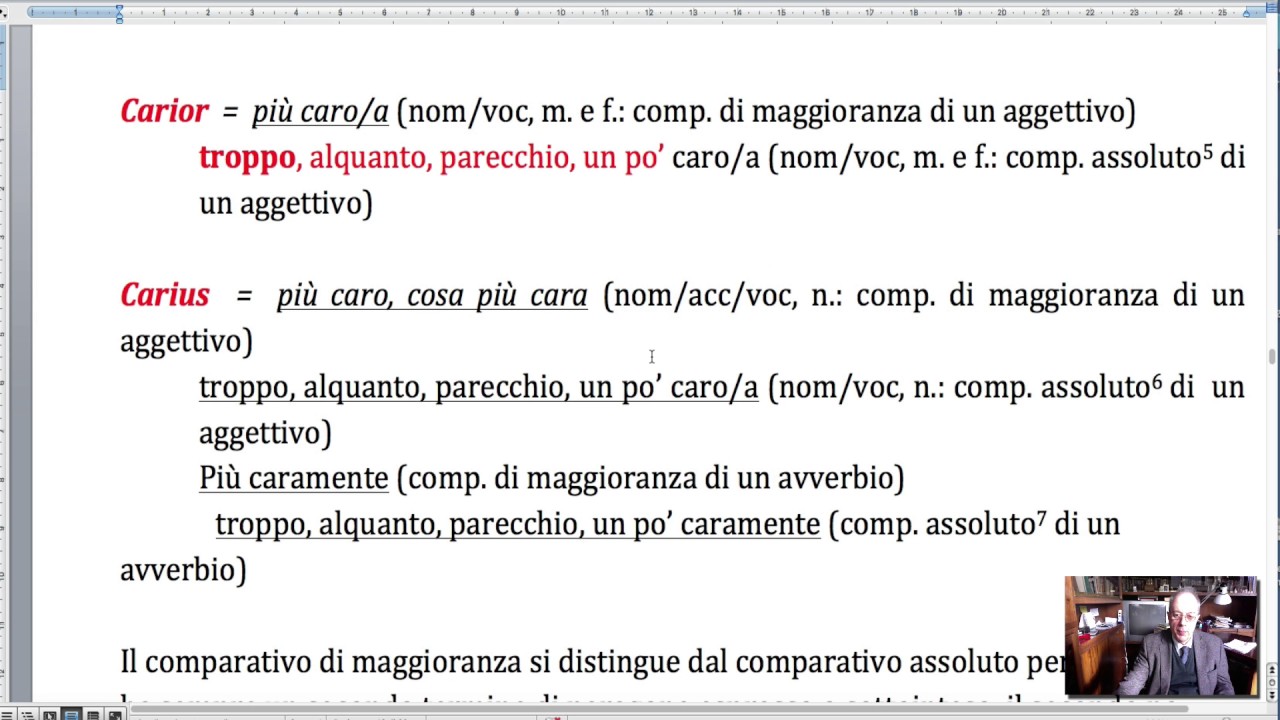 Lezioni di latino: comparativo e superlativo latini