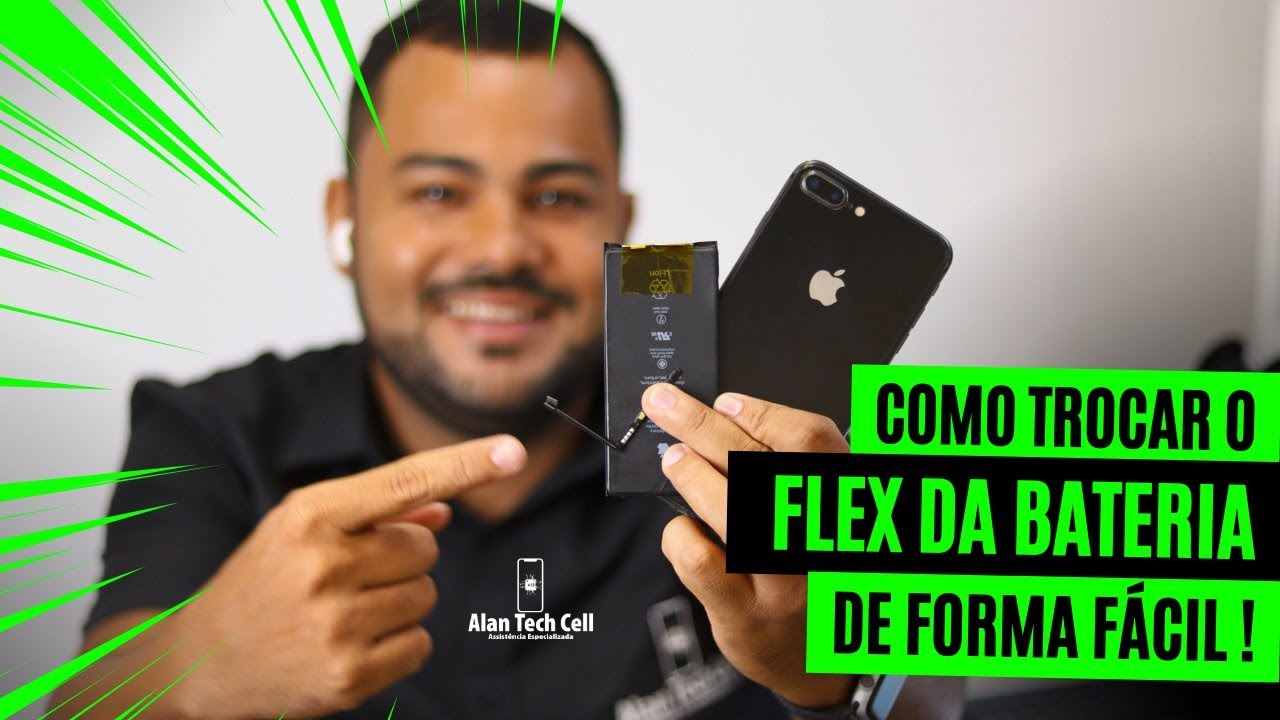 Transplante do flex da bateria do IPhone - #alantechcell