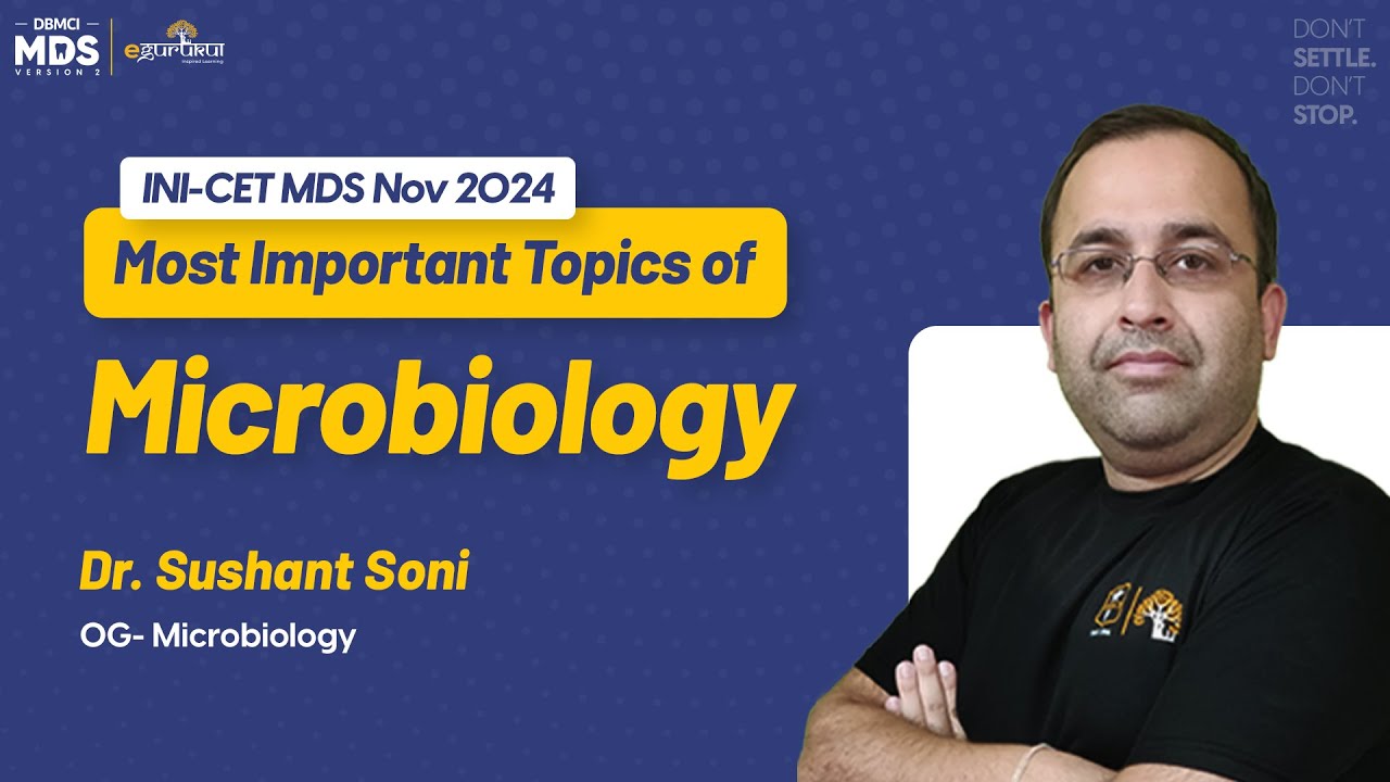 Most Important Topics of Microbiology || Dr. Sushant Soni || Microbiology