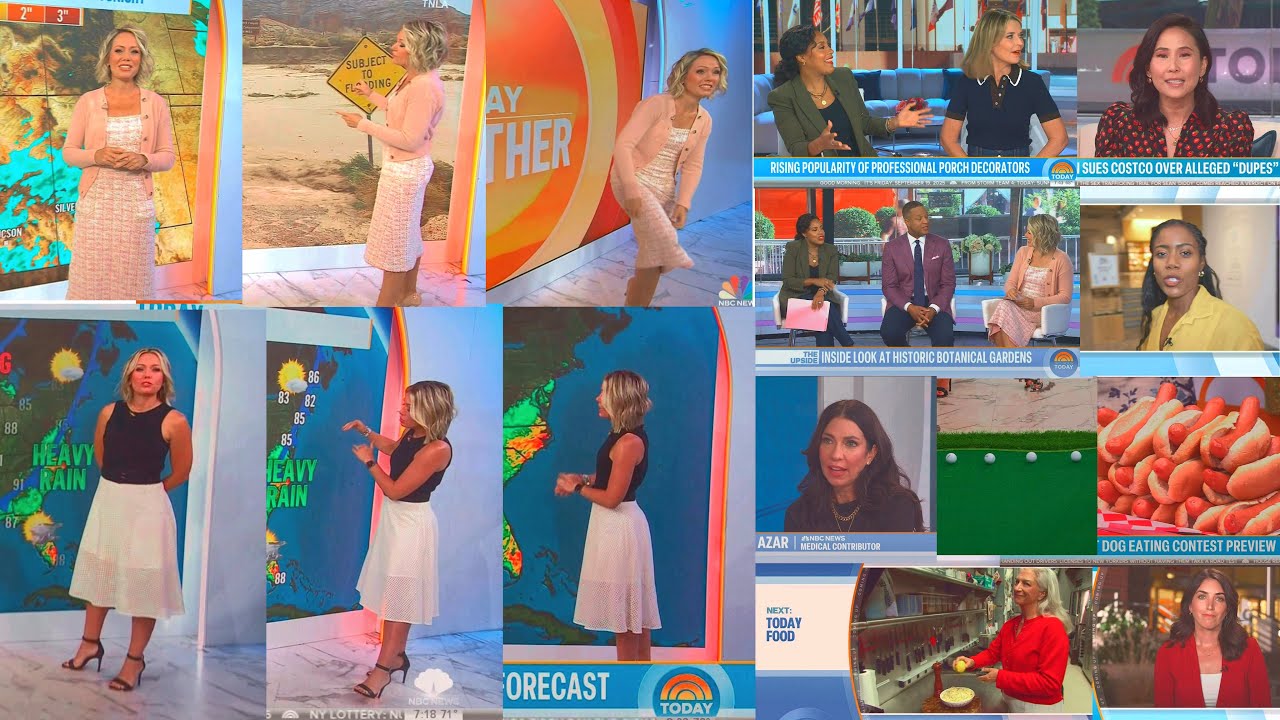 Dylan Dreyer even in long dresses or skirts her appealing curves and beauty dominate