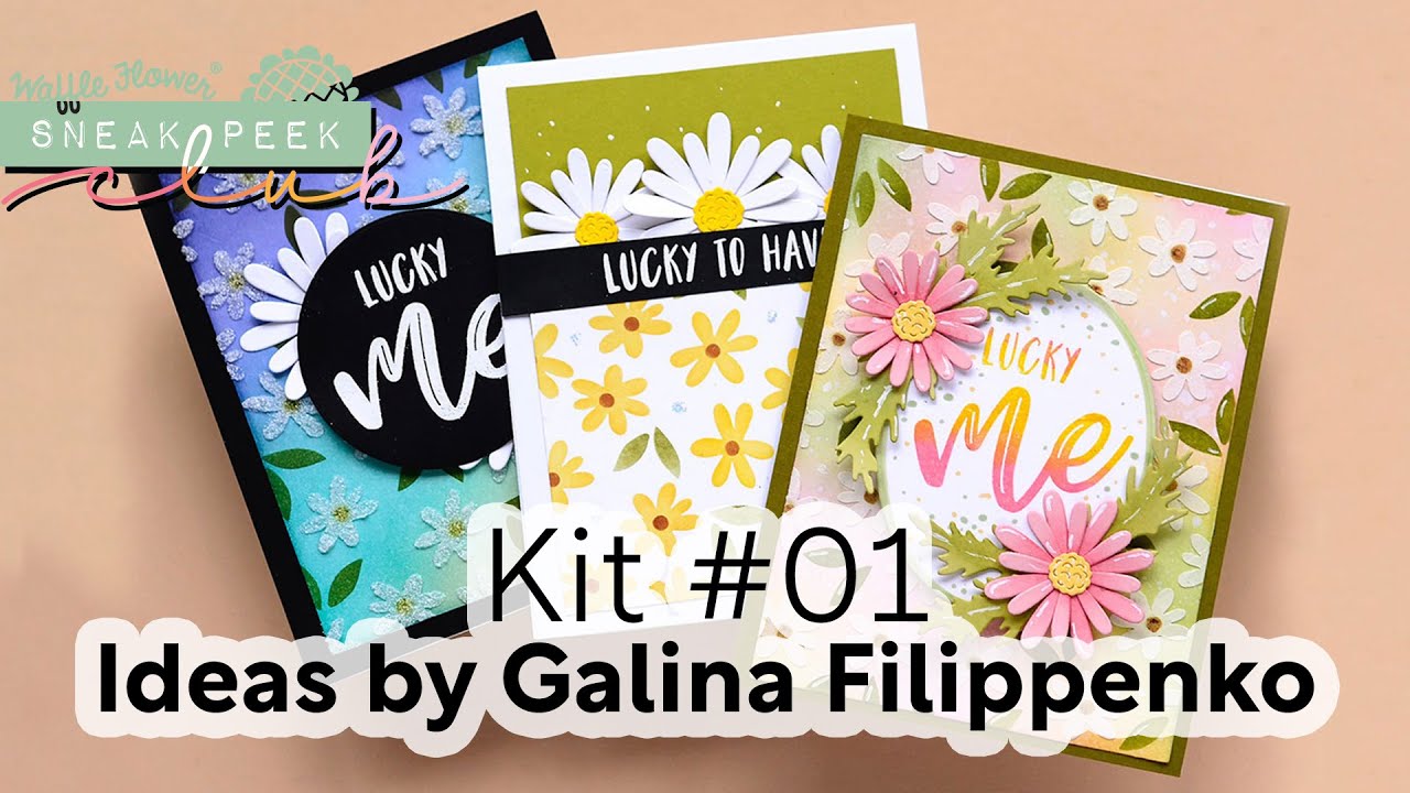 Layered Daisy Die and Daisy Background Stencil Duo by Galina Filippenko