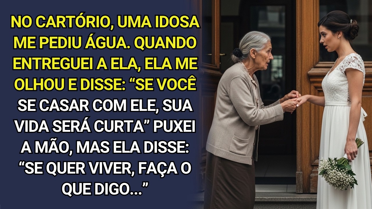 Na entrada do casamento, uma idosa pegou minha mão e disse: Se você se casar, sua vida será curta...