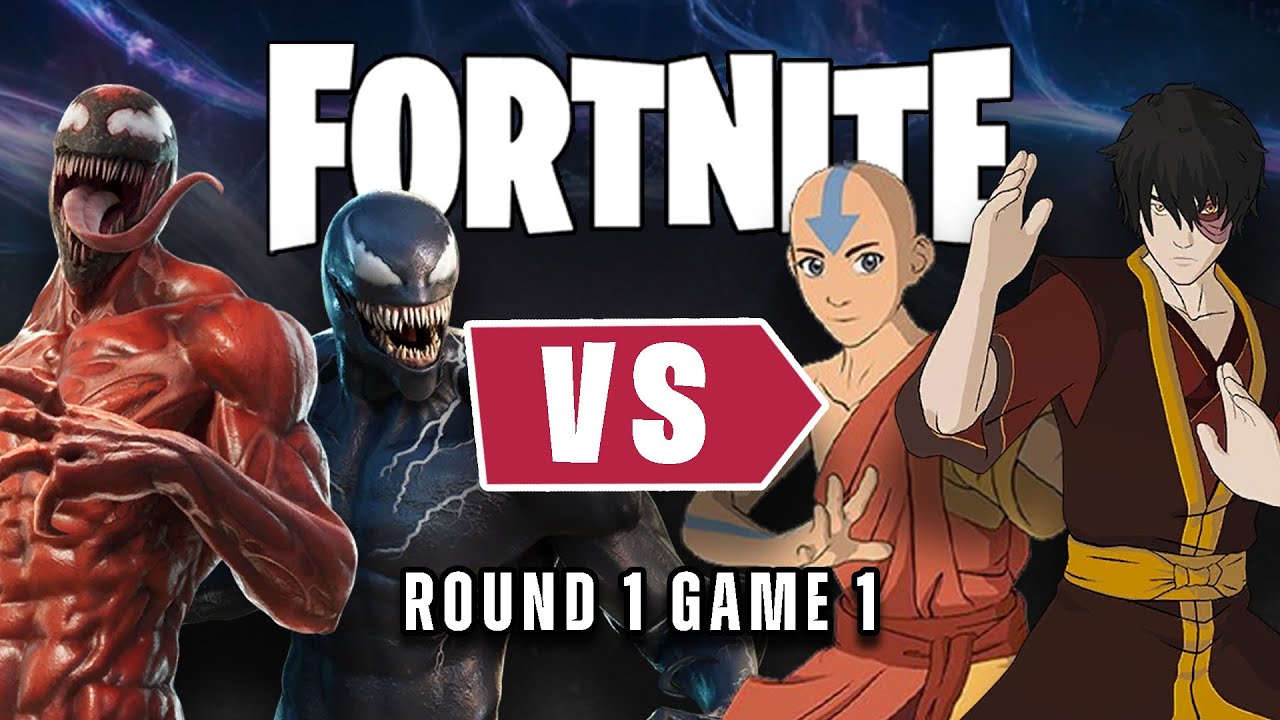 Venom & Carnage vs Aang & Zuko in Fortnite | Round 1 - Game 1