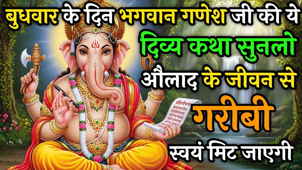 बुधवार को गणेश जी की ये पावन कथा सुनलो औलाद के जीवन से गरीबी सदा के लिए मिट जाएगी| Budhwar Vrat Kath