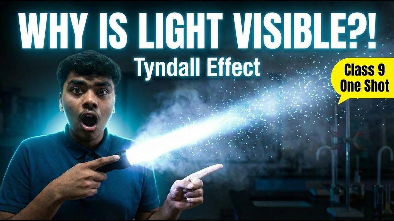 Why Is Light Visible in Air? 🤯 | Tyndall Effect 🔥| Class 9 Science NCERT Covered