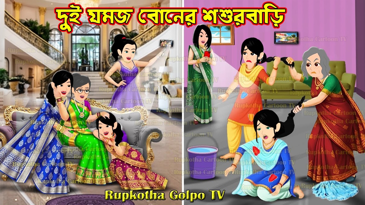 দুই যমজ বোনের শশুরবাড়ি Dui Jamoj Boner Shosurbari | Cartoon Bangla Cartoon | Rupkotha Golpo TV
