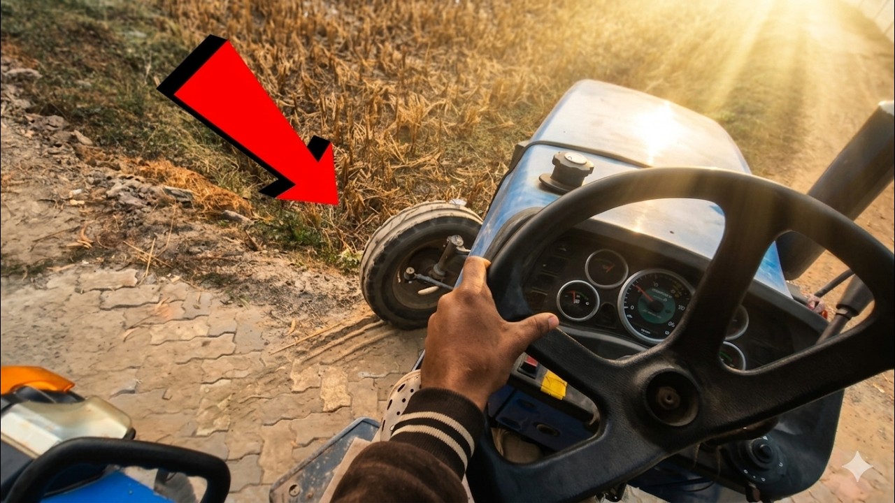 ​6-Ton FlyAsh Bricks Load &Tractor Hard Work 🚜  Extreme Winter 🥶 4K POV ASMR 🌫️ #tractor
