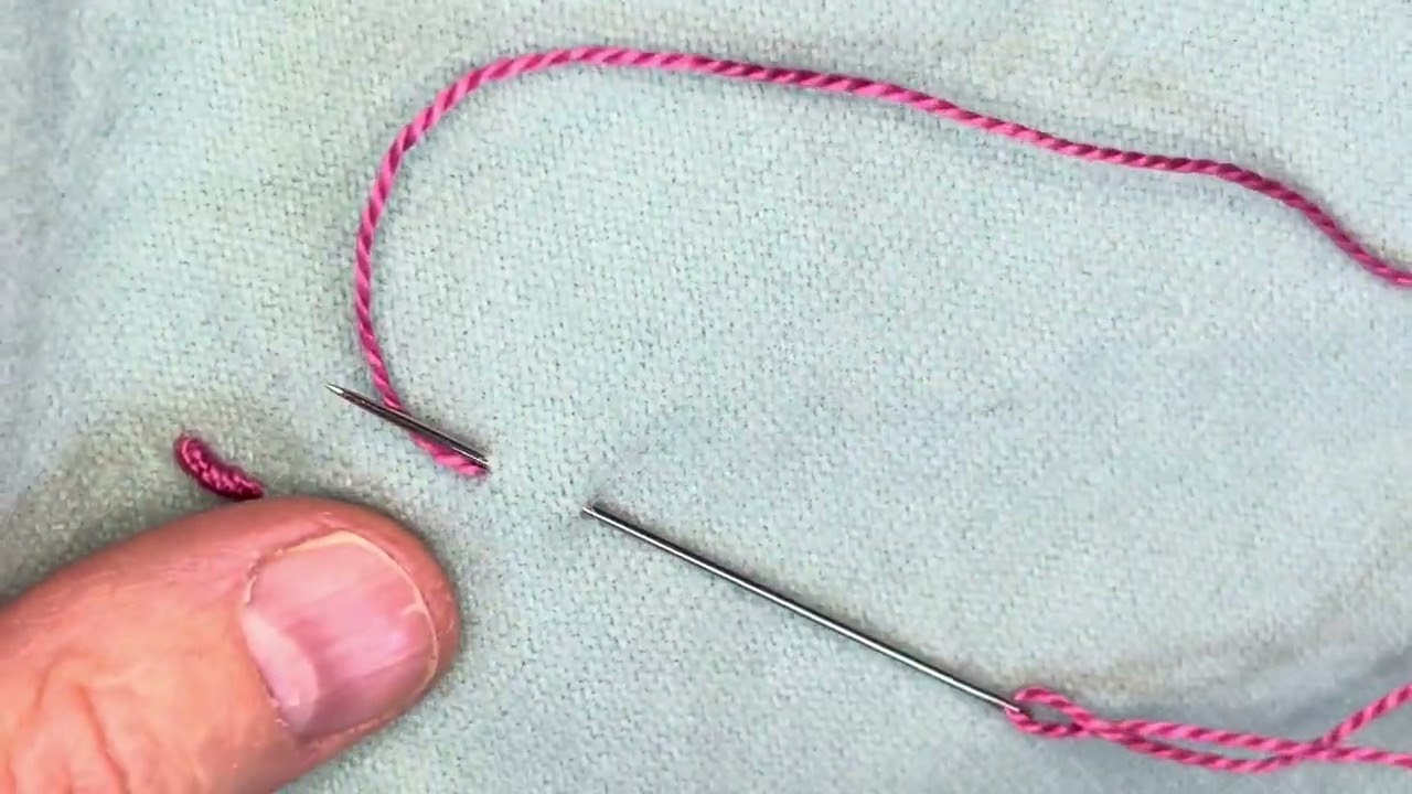 Bullion Knot Embroidery Stitch