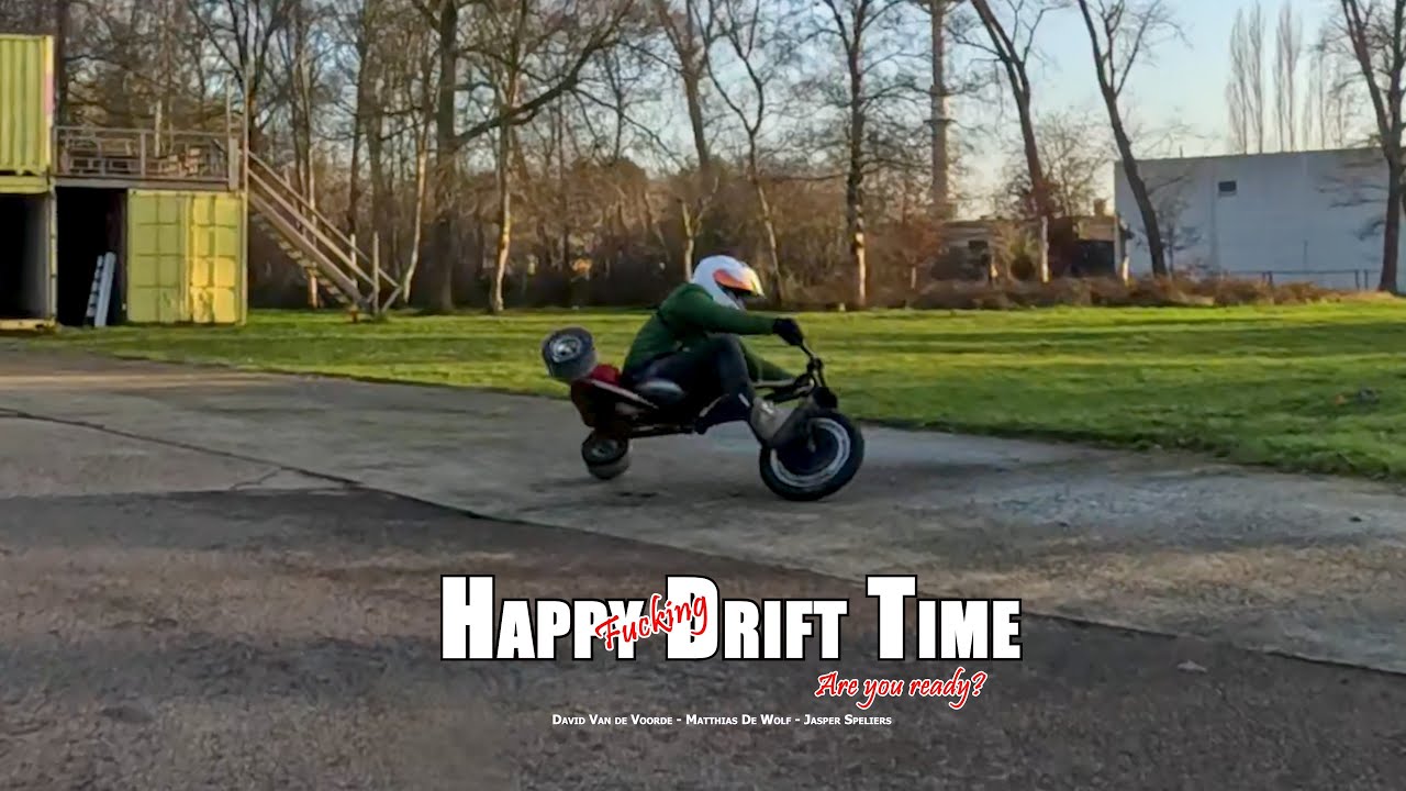 Hopelijk loopt deze drift trike sessie goed af !!!!!