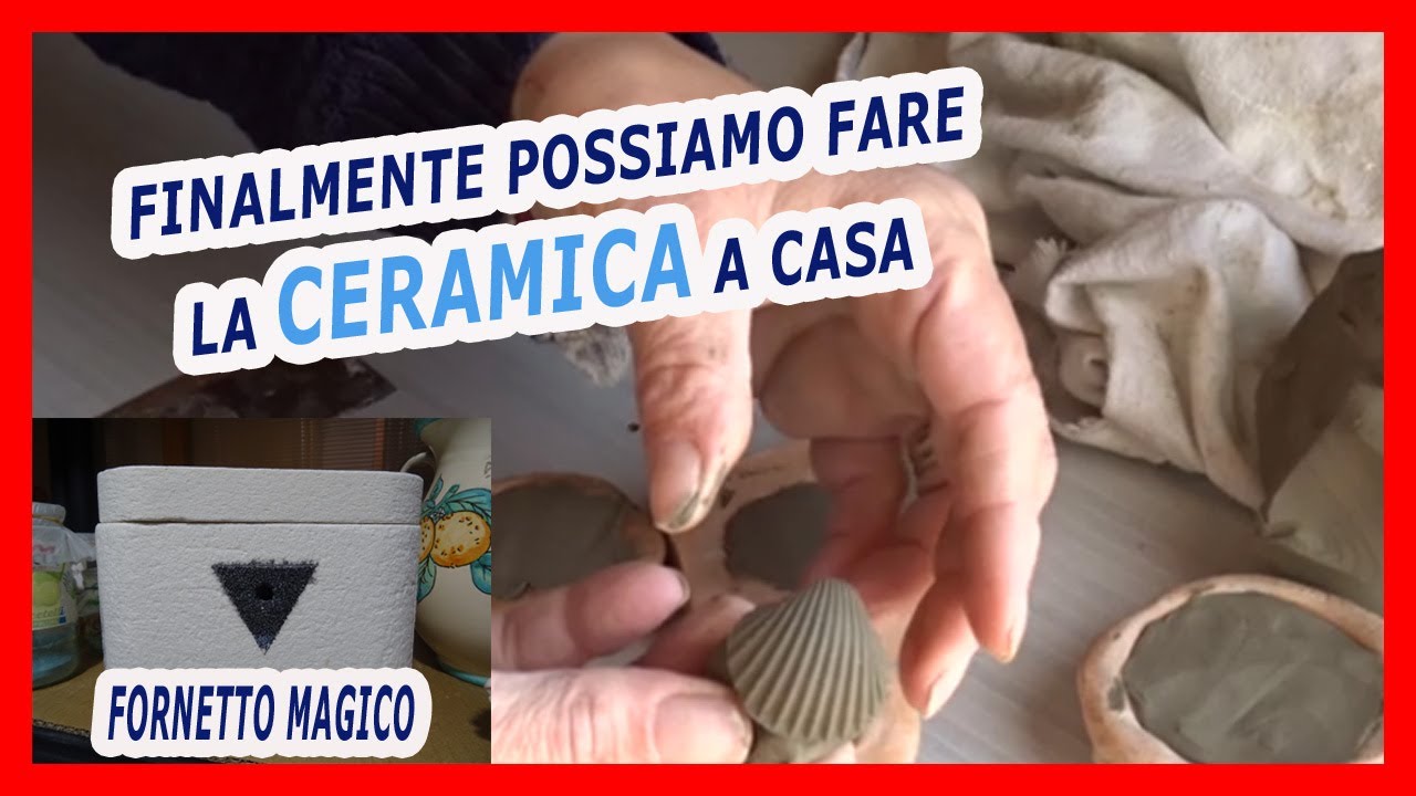 LA CERAMICA A CASA  CON I MIEI VIDEO E IL  FORNETTO MAGICO - ARGILLA E OGGETTI CON STAMPI  Parte 1