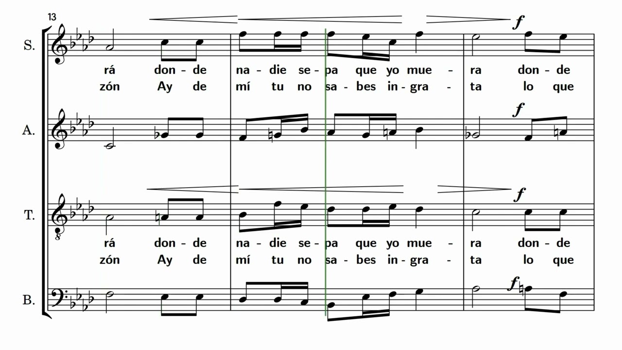 SATB (VOCES) - TRISTE - Roberto Carpio