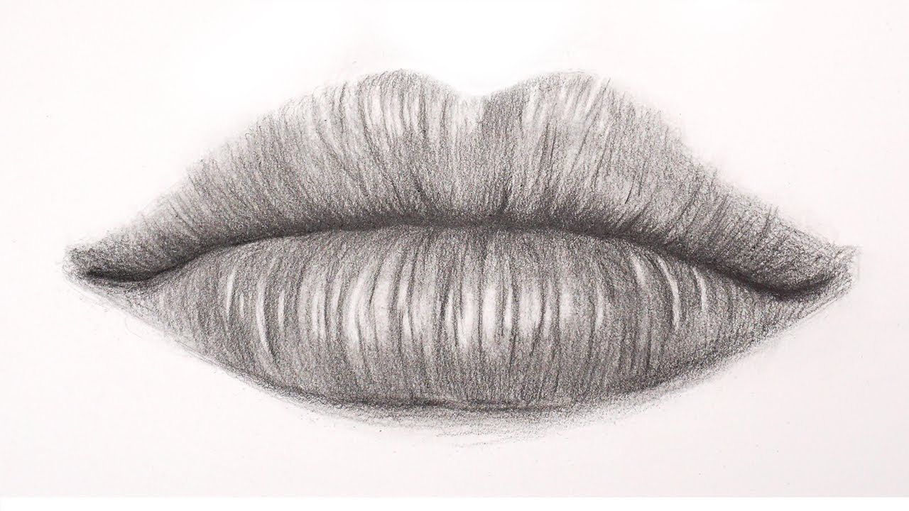 How To Draw & Shade Lips With Graphite Pencil