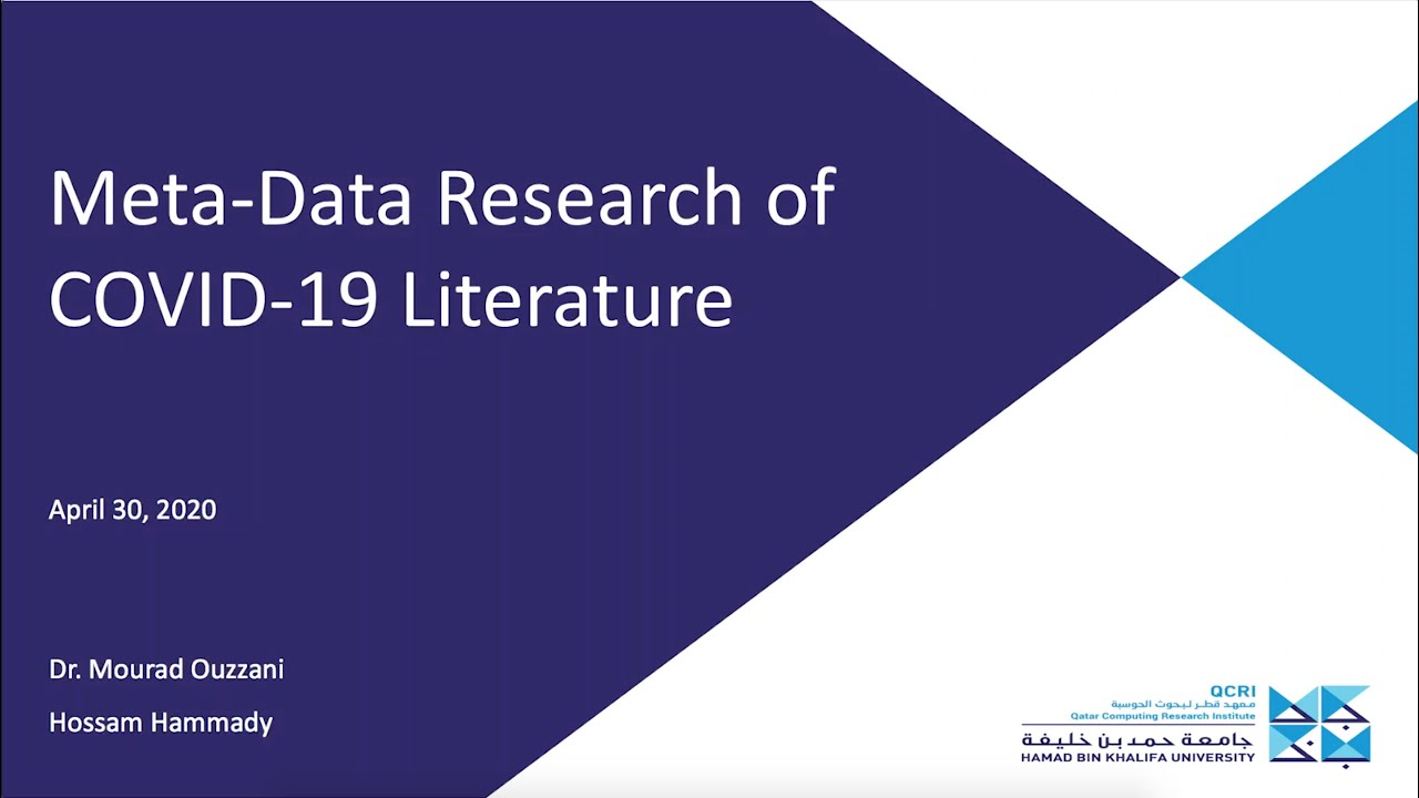 Meta- Data Research of COVID-19 Lecture