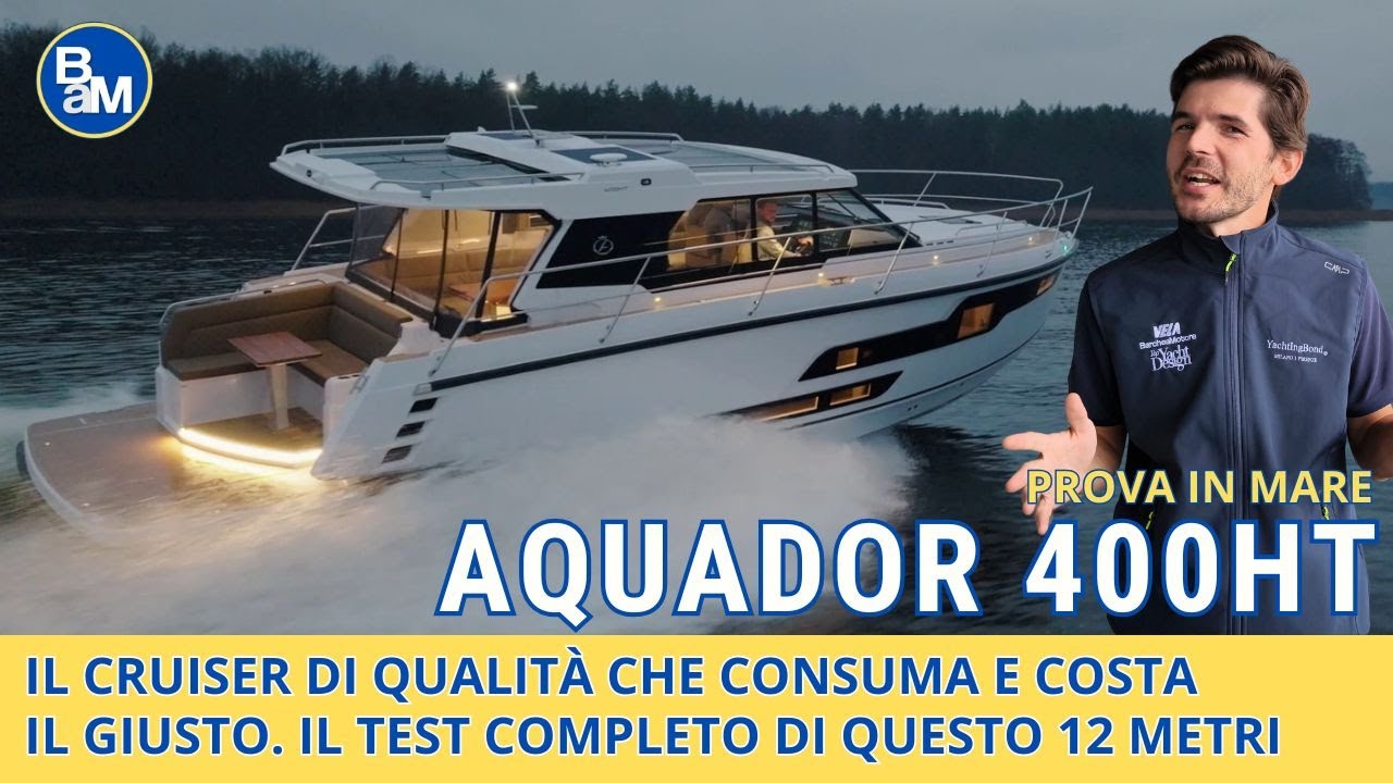 Aquador 400HT: la barca da crociera (12 m) come una casa sull'acqua - TEST