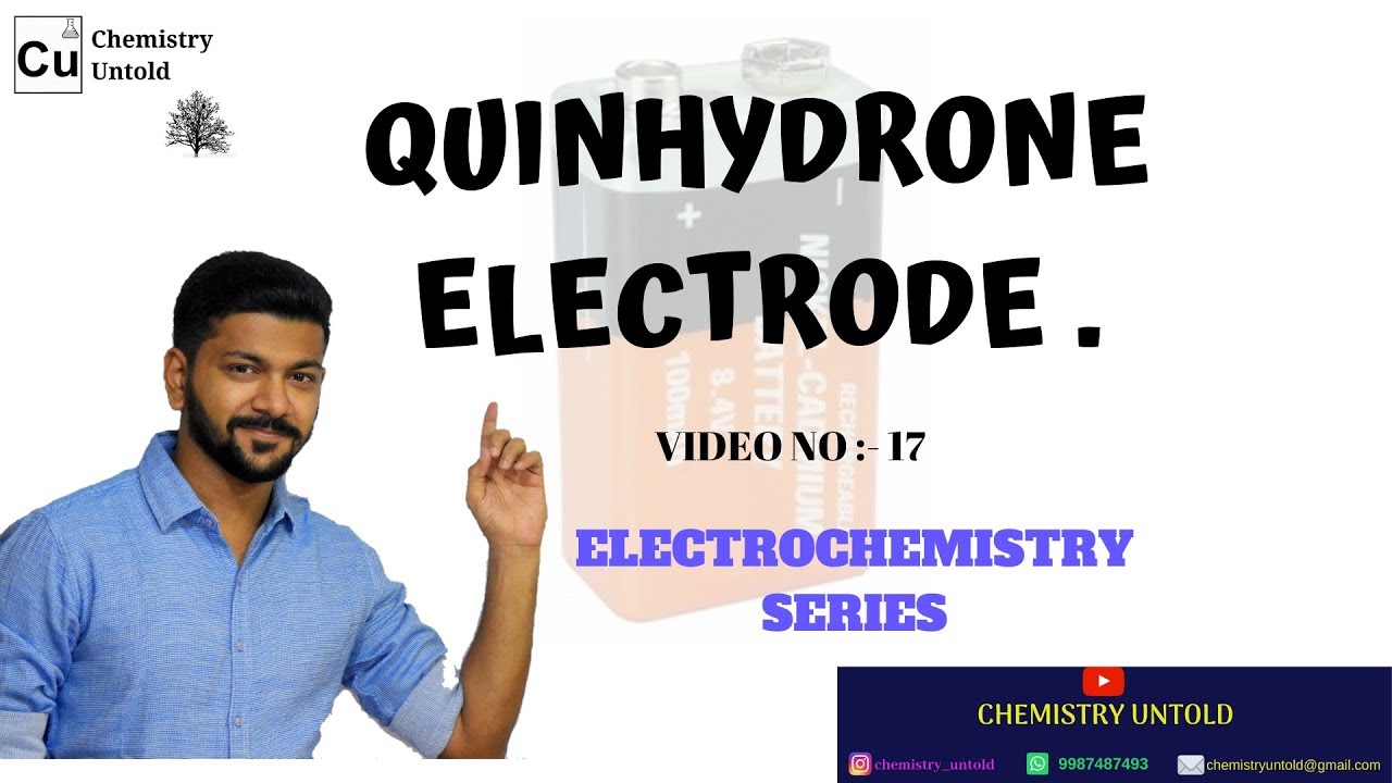 ELECTROCHEMISTRY IN HINDI -17 || QUINHYDRONE ELECTRODE || IIT JEE /NEET /CSIR NET /GATE.