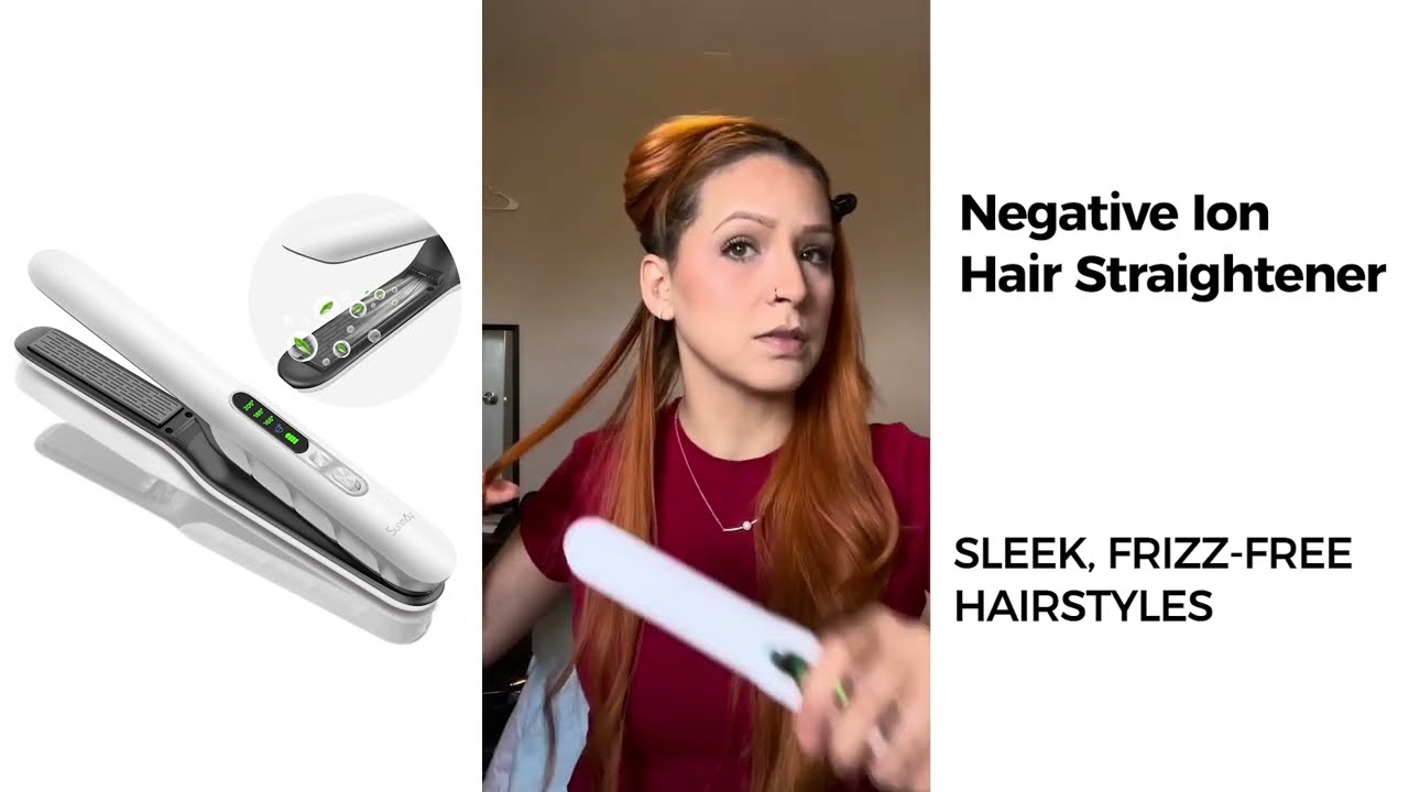 SUNMAY Voga Plus Negative Ion Flat Iron Cordless Hair Straightener and Curler