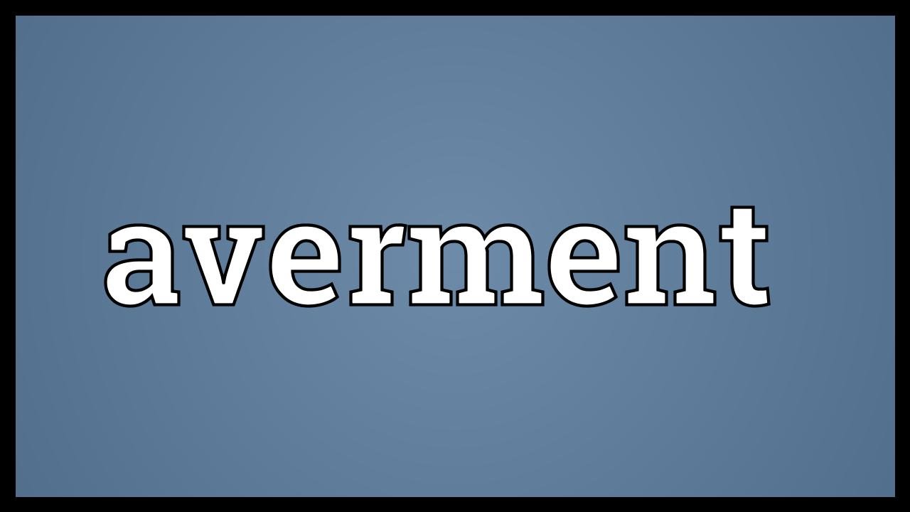 Averment Meaning
