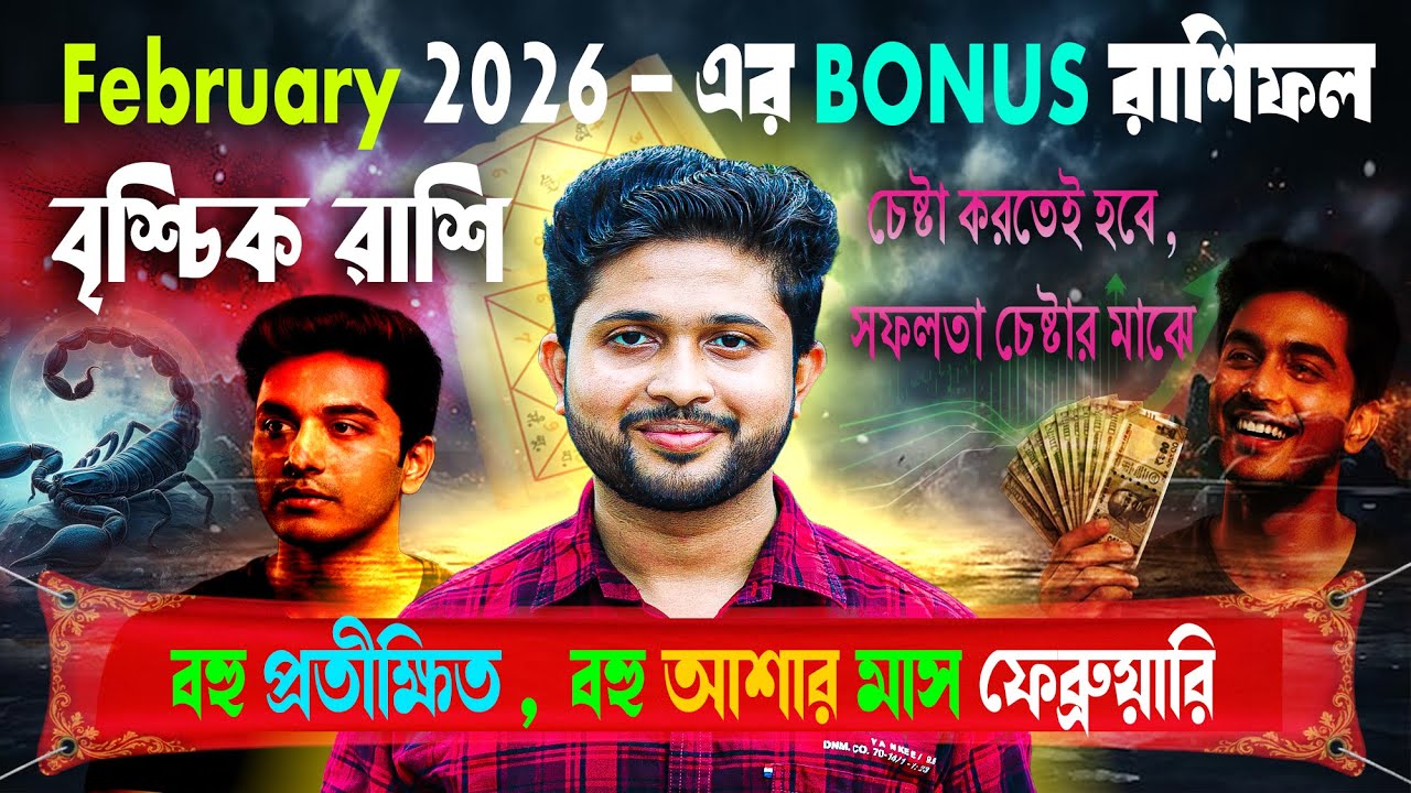 বৃশ্চিক রাশি (Scorpio)। ফেব্রুয়ারী মাসের বোনাস রিডিং । নাক্ষত্রিক বিচার । February | Bonus SCORPIO।