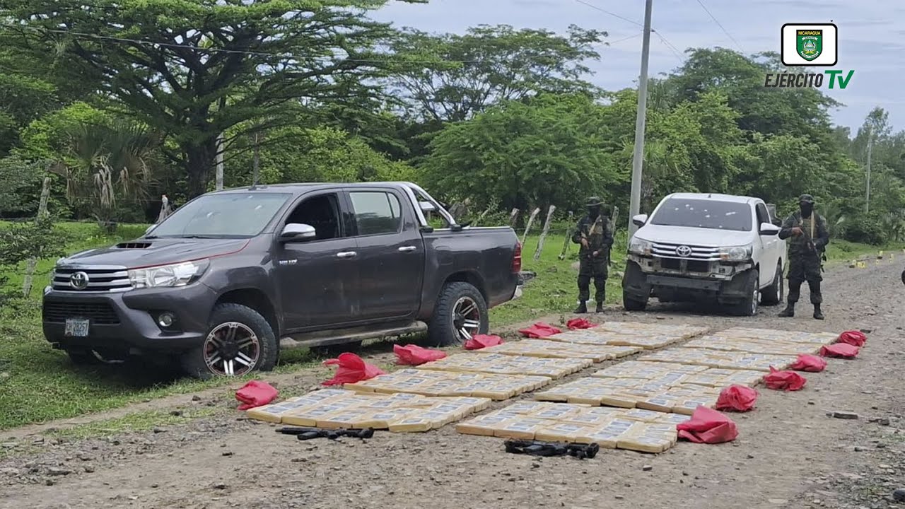 Ej&eacute;rcito de Nicaragua incaut&oacute; 600 kilos de coca&iacute;na en la carretera El Viejo &ndash; Potos&iacute;
