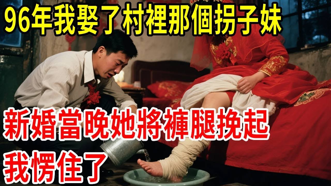 96年我娶了村裡那個拐子妹，新婚當晚她將褲腿挽起，我愣住了#原創#情感