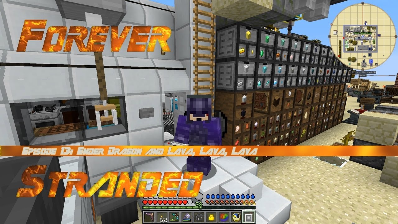 Forever Stranded #13 - Ender Dragon and Lava, Lava, Lava!