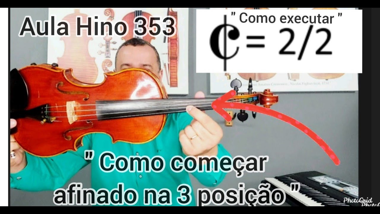 HINO CCB 353 AULA VIOLINO PROJETO 480 - como tocar na terceira posição