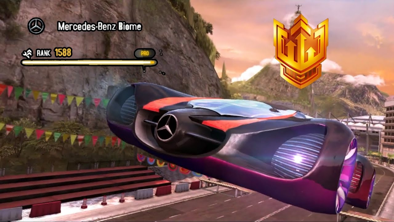 Asphalt 8 : the uncontrollable agile Mercedes Benz Biome , my review + MP