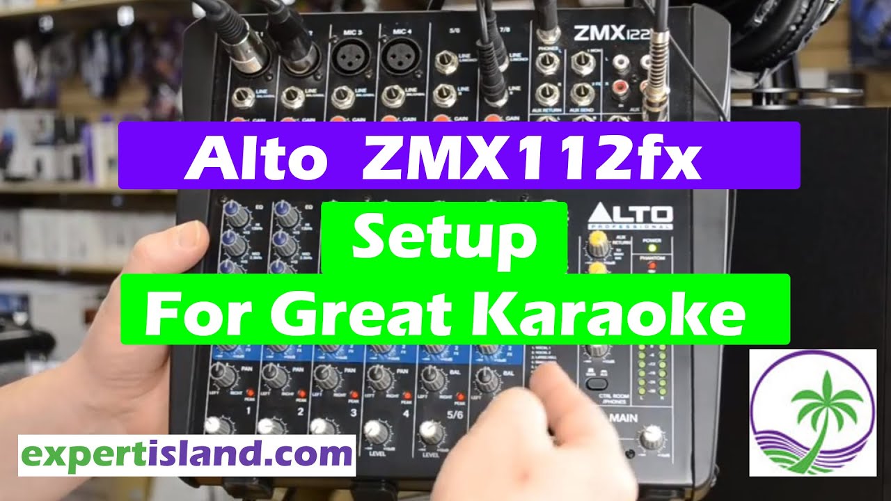 Setting up the Alto ZMX122fx Audio mixer for Karaoke and how to work the FX