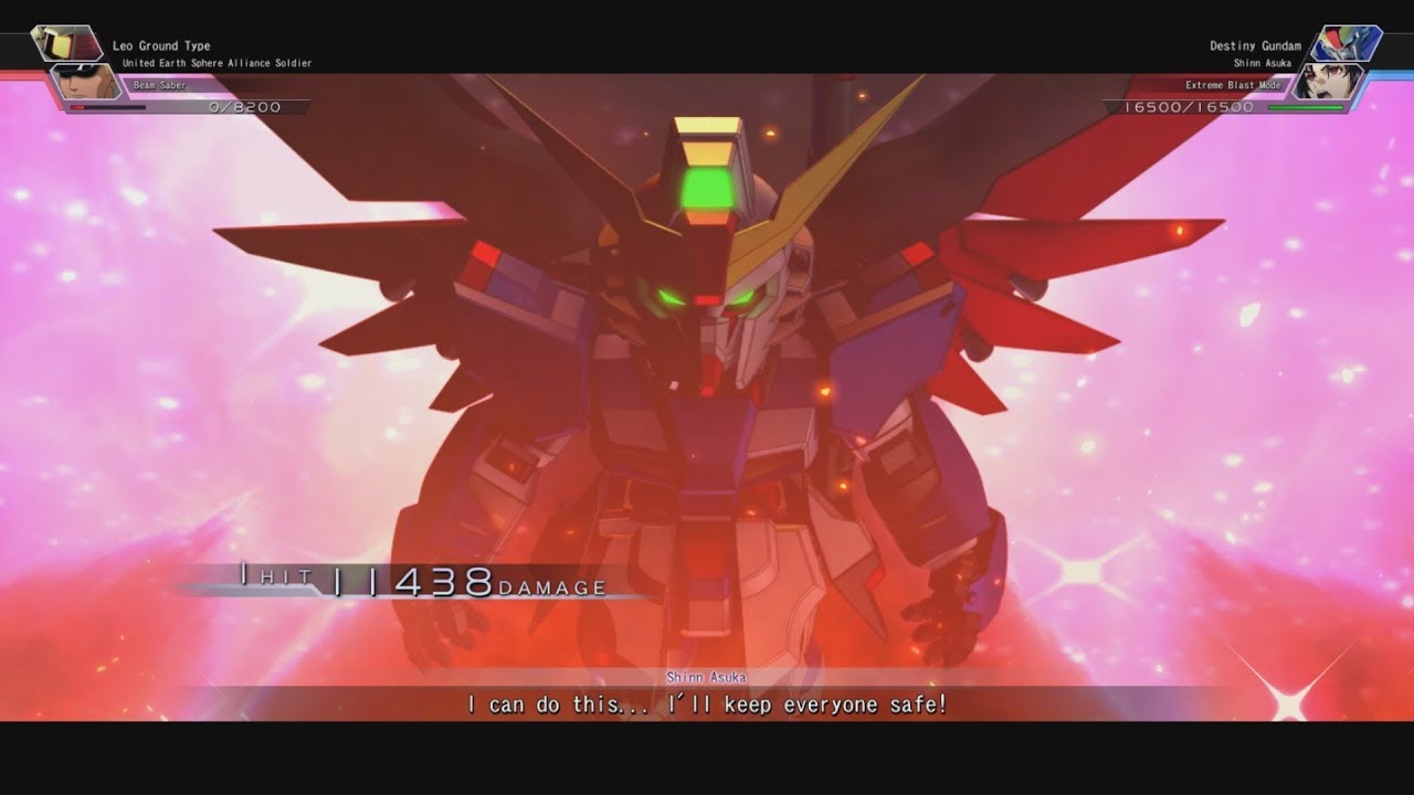 SD Gundam G Generation Cross Rays - Destiny Gundam All Ver  Attacks