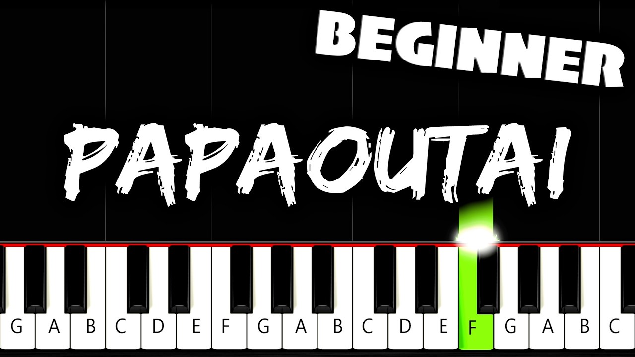 Stromae - papaoutai - BEGINNER Piano Tutorial