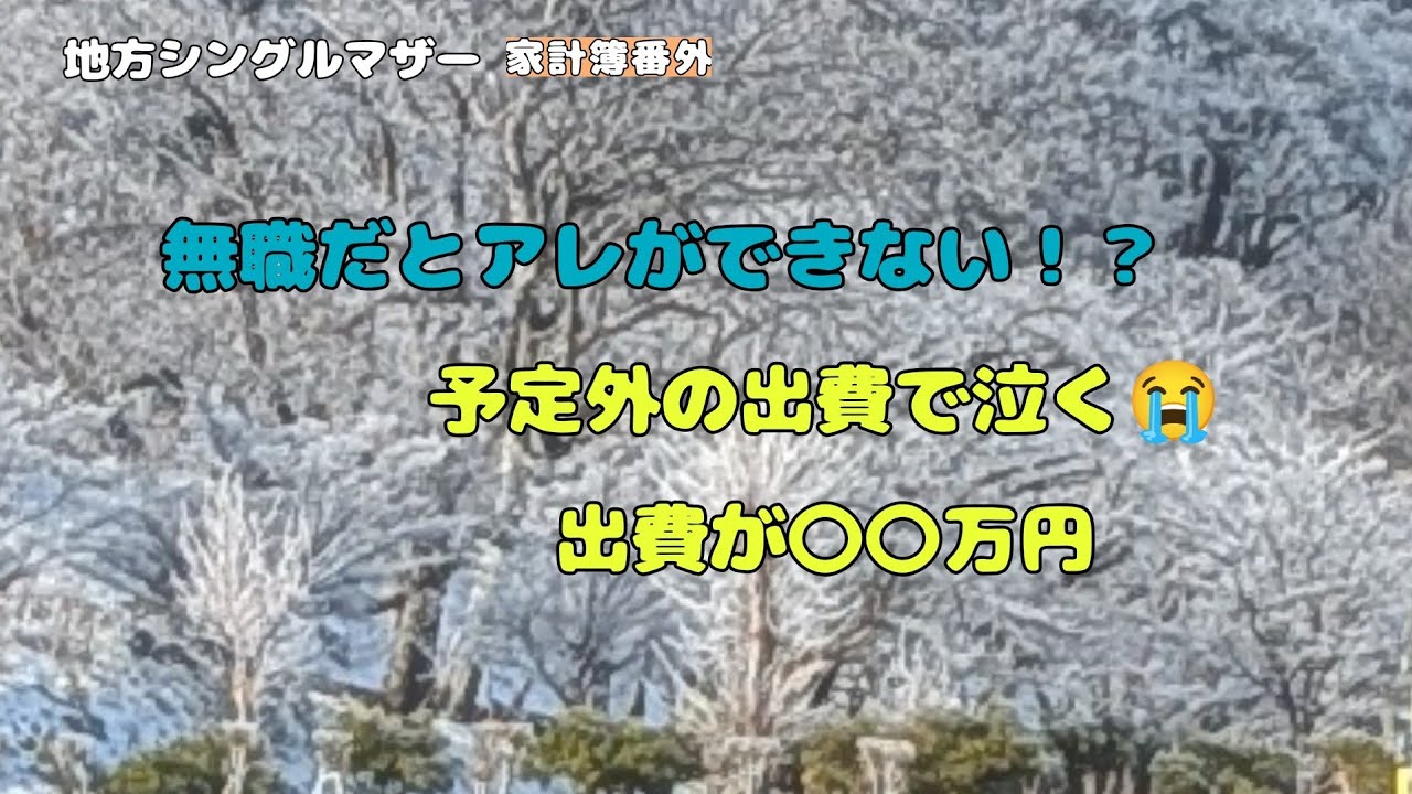 無職【地方シングルマザー】予定外の出費で〇〇万円/無職で出来ないアレにビックリ