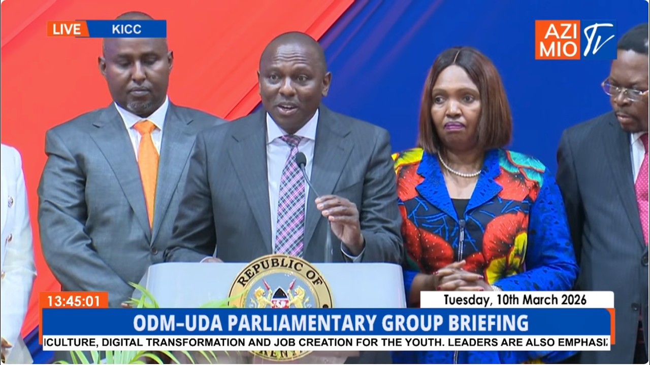 WATCH: OFFICIAL Statement of The UDA-ODM Parliamentary Group Meeting Presented By Ichung'wa