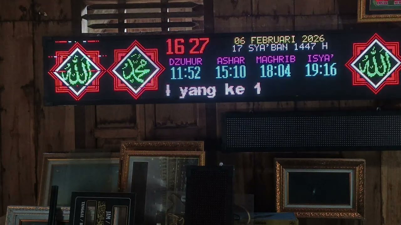 JWS RF jam sholat digital 2 hub p5 RGB jws doble hub multy panel multy scan. 