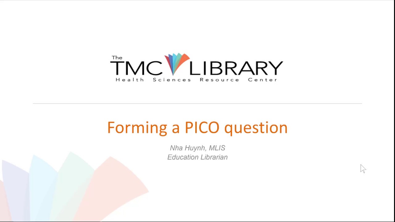 How to form a PICO question