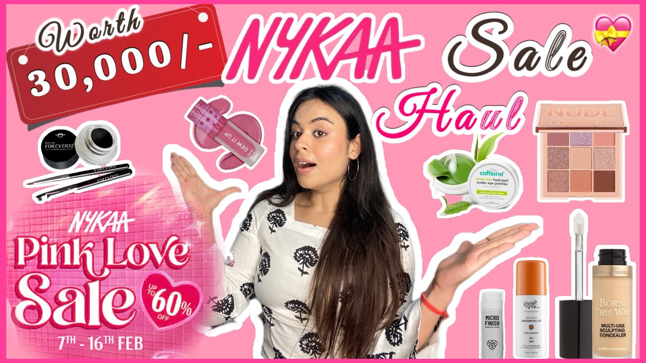 I Spend ₹30,000 on Nykaa😱| Pink Love Sale💕 | 60% Off😍| Makeup, Skincare #nykaa 