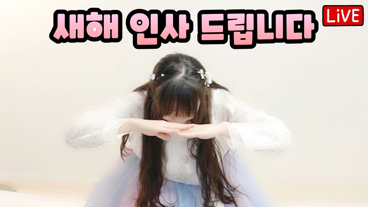 김가령 성우 한복 입고, 바르카 애니 보구, 새해인사, 떡국 먹기 한과 먹방