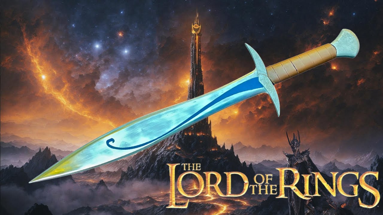 Crafting a GLOWING STING Sword from Lord of the Rings Using Carbon Steel and Epoxy Resin!