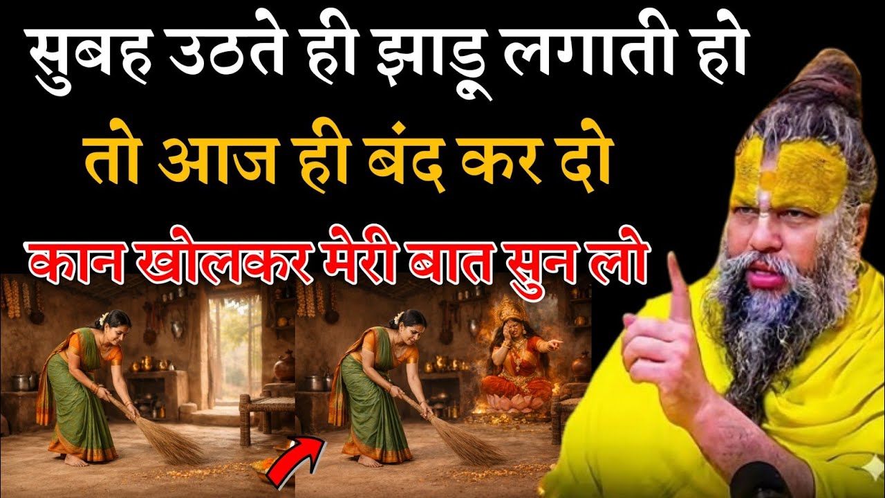 सुबह उठते ही सबसे पहले झाड़ू लगाती हो, तो आज ही बंद कर दो नहीं तो ! Premanand g Maharaj #premanandji