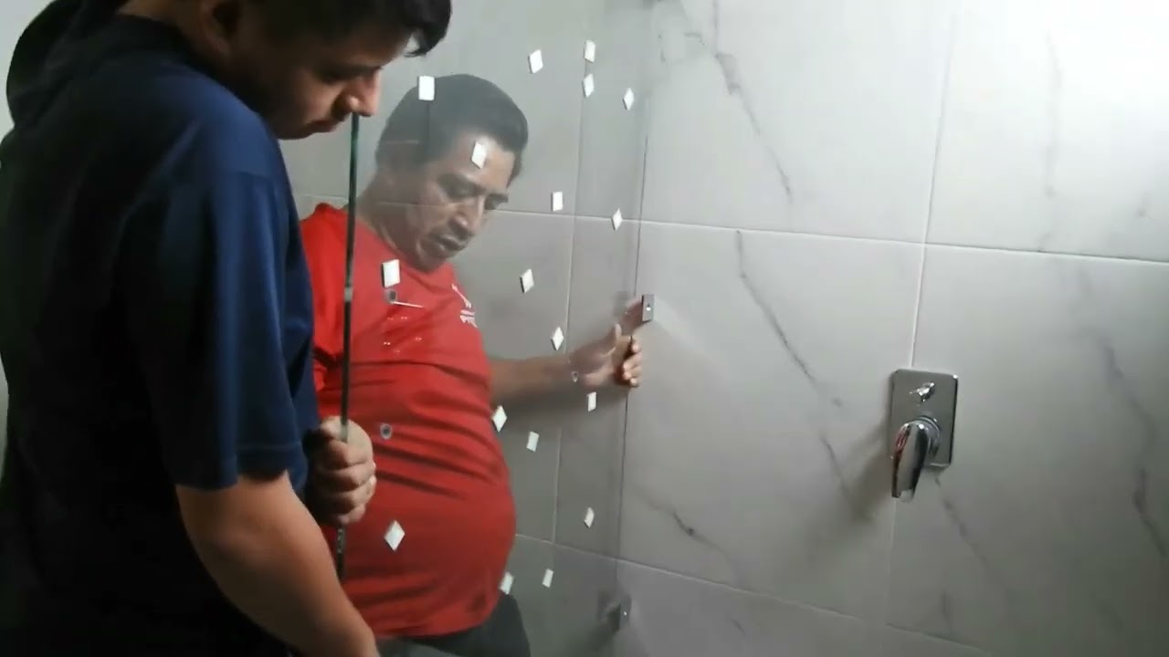 Como Colocar Un Fijo De Vidrio Templado 9mm Con Jaladera Toallero