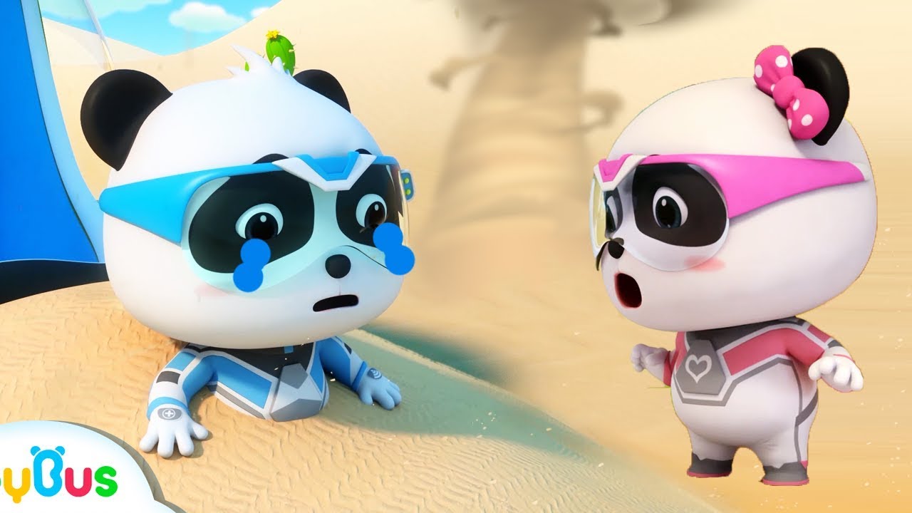 Help! Baby Panda's Trapped in Sand Storm | Super Panda Rescue Team | Cartoon for Kids | BabyBus