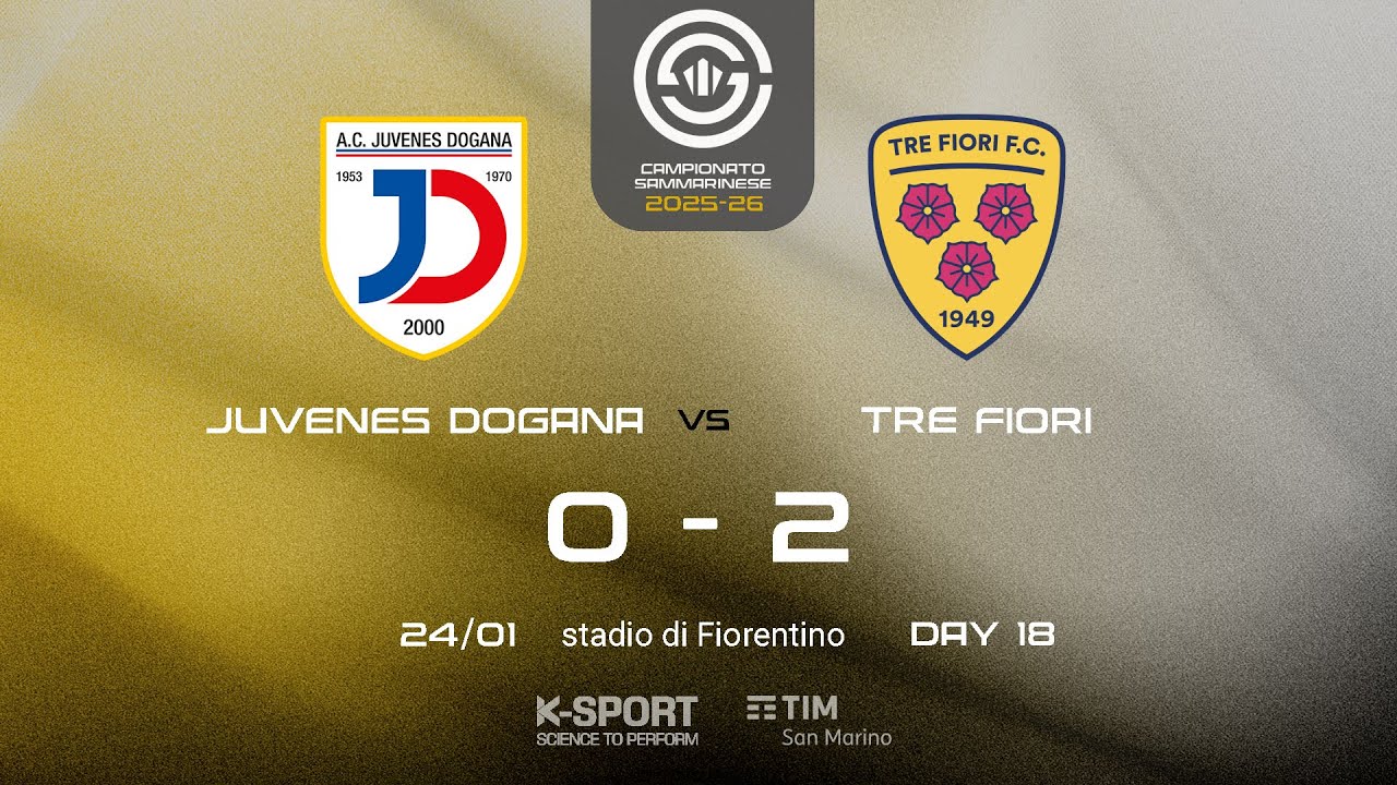 Campionato Sammarinese 2025-26, 18. giornata | HL Juvenes Dogana - Tre Fiori 0-2