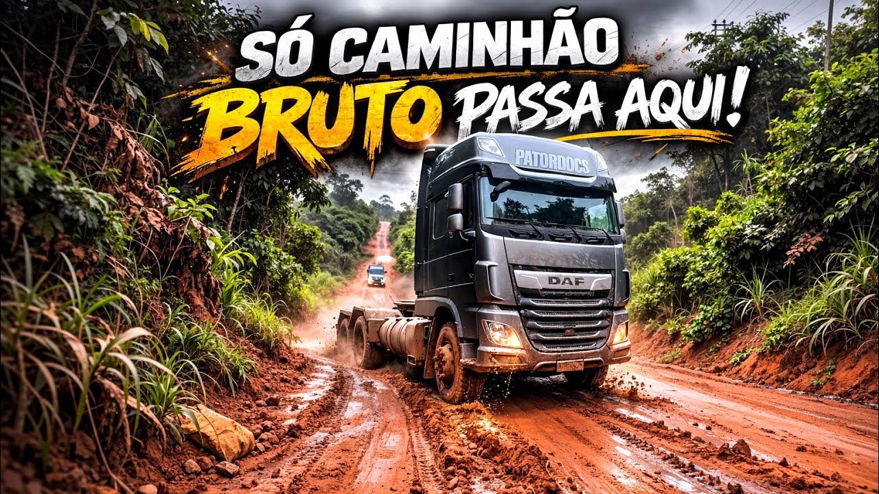 OLHA O SUFOCO DESSES CAMINHÕES NA ESTRADA DE BARRO!