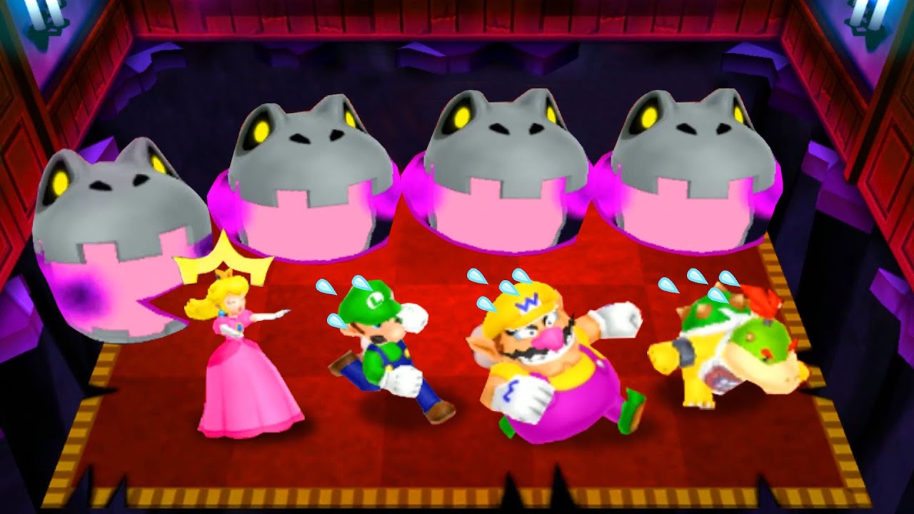 Mario Party: Island Tourd Minigames - Peach Vs Luigi Vs Wario Vs Bowser jr (Master COM)